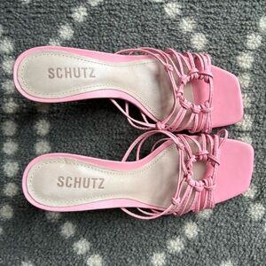 Schutz - Dileni Bamboo Heel - Pink Women's Strappy Sandals